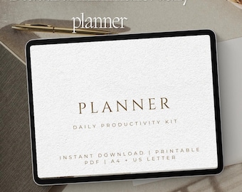 Minimalist Daily Digital Planner | Printable PDF | A4 & US Letter | Instant Download