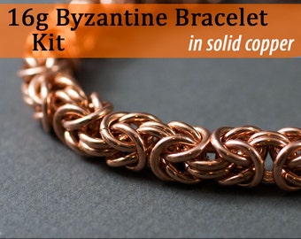 16g Byzantine Bracelet Chainmaille Kit in Copper