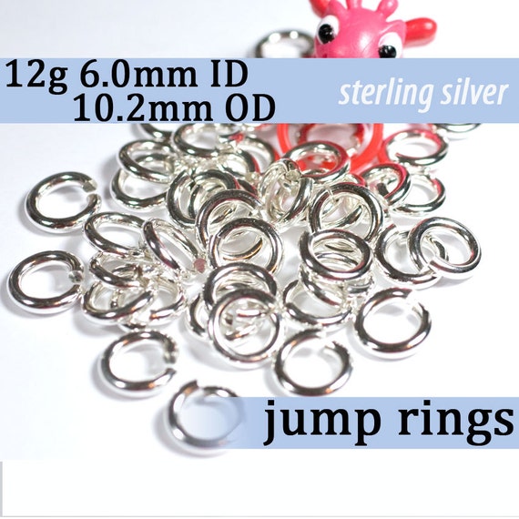 Sterling Silver Jump Rings, 60 Pcs Sterling Silver 925 Open Jump