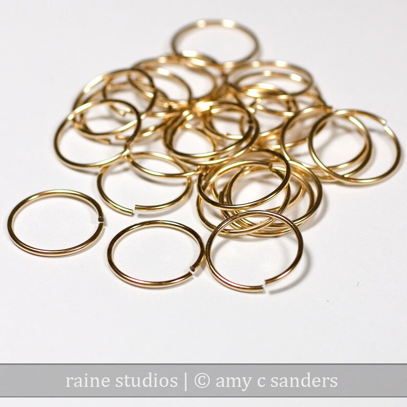 20g 10.0 mm ID gold filled jump rings 20g10.00 goldfill jumprings 14k goldfilled Bild 3