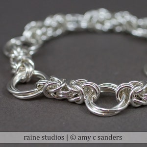 Byzantine Love Knots Bracelet Chainmaille Kit in Sterling Silver image 4