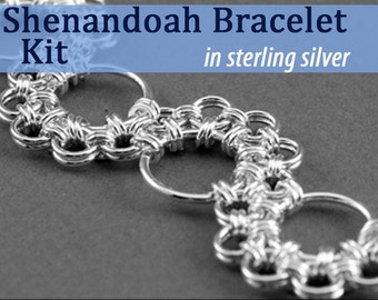 Shenandoah Bracelet Chainmaille Kit in Sterling Silver