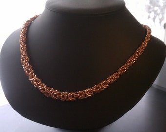 Graduated Byzantine Necklace Chainmaille Kit in Copper