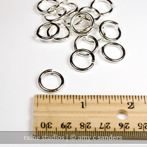 12g 10.0 mm ID sterling silver jump rings 12g10.00 jumprings 925 links image 4