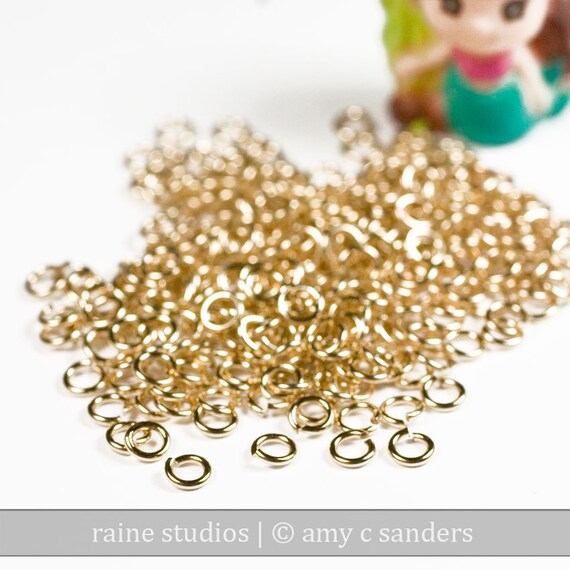 thumbnail interactive-video image 1 of 50 X 14K Gold Filled 5mm Open Jump Rings – 22 Gauge – Made In USA (GF9) – For Jewelry Making 1 of 2