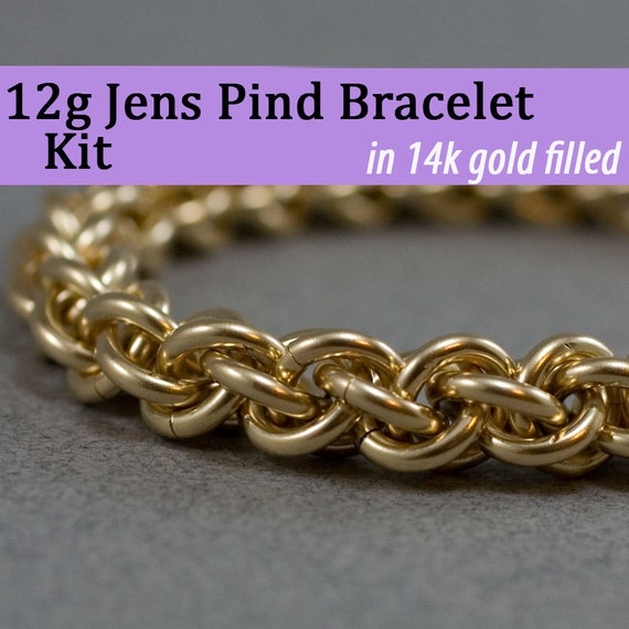 Buy Men's Spiral Gold Bracelet, 14g Jens Pind Chain Maille, 14k Gold Fill,  Handmade, Statement Online in India - Etsy