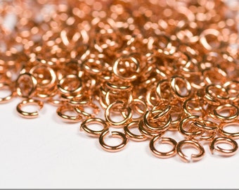 22g 2.75 mm ID 4.1 mm OD copper jump rings -- 22g2.75 open jumprings links