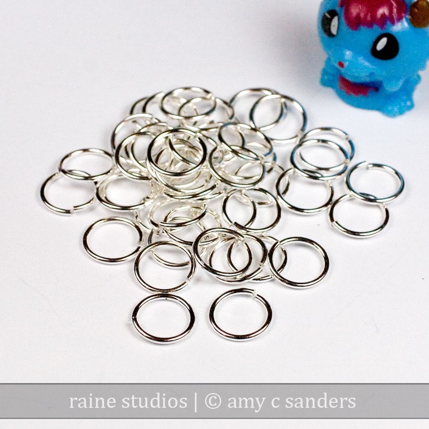 12g 6.0 Mm ID 10.2mm OD Sterling Silver Jump Rings 12g6.00