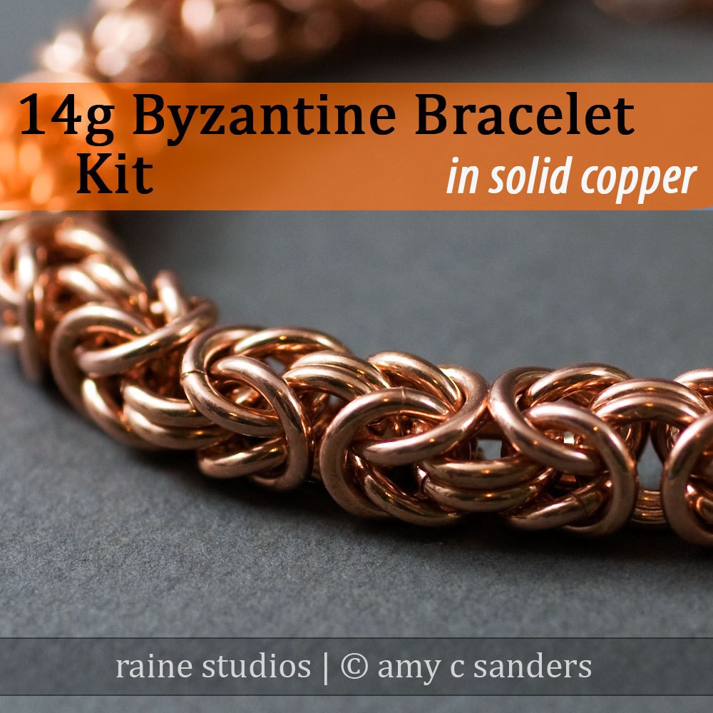 14g Byzantine Bracelet Chainmaille Kit in Copper - Etsy Canada