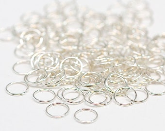 24g 5.0mm ID 6.1mm OD sterling silver 925 jump rings 24g5.00 open jumprings  links