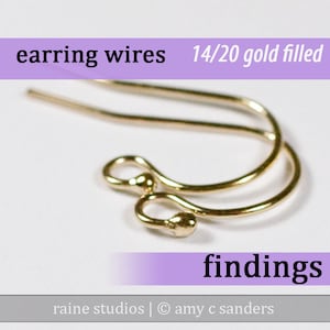 14k gold fill balled earring wires ball ear hooks hook earring wire