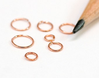22g copper sampler pack 1 jump rings 22 gauge 22gsamp solid copper jewelry rings findings