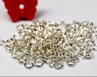 22g 2.25 mm ID 3.6mm OD sterling silver 22g2.25 925 jump rings -- open jumprings