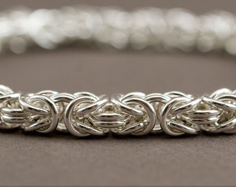 18g Byzantine Necklace Chainmaille Kit in Sterling Silver