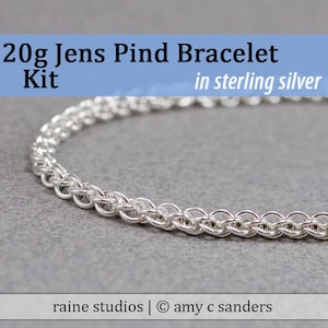 20g Jens Pind Bracelet Chainmaille Kit in Sterling Silver image 1