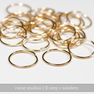 20g 10.0 mm ID gold filled jump rings 20g10.00 goldfill jumprings 14k goldfilled Bild 2