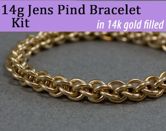 14g Jens Pind Bracelet Chainmaille Kit in 14K Gold Fill