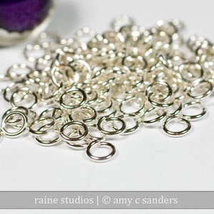 20g 3.0 mm ID 4.7mm OD sterling silver 925 jump rings 20g3.00 open jumprings image 3