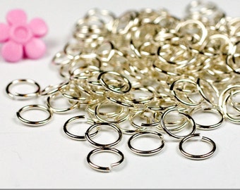 22g 5.0 mm ID 6.3mm OD sterling silver 22g5.00 925 jump rings -- open jumprings