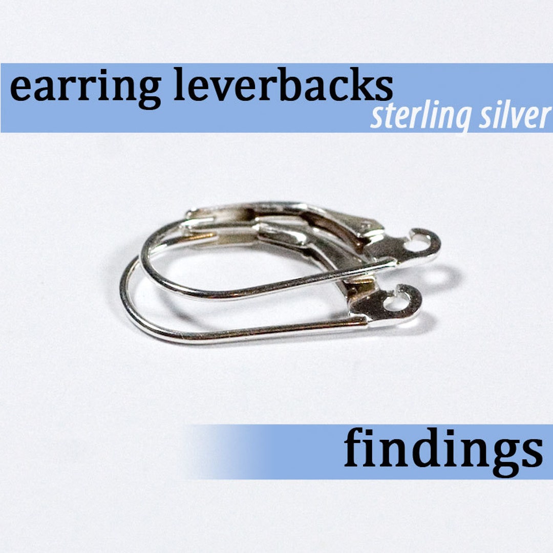 Sterling Silver Leverback Earrings Ear Ring Lever Back Backs