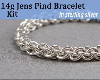 14g Jens Pind Bracelet Chainmaille Kit in Sterling Silver