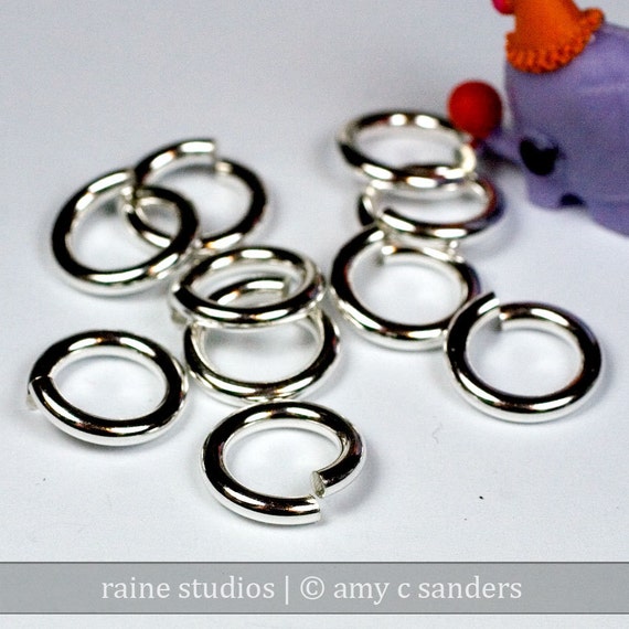 12g 8.0 Mm ID 12.2mm OD Sterling Silver Jump Rings 12g8.00