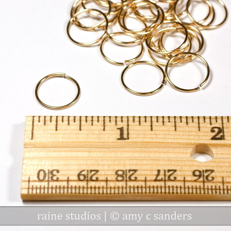 20g 10.0 mm ID gold filled jump rings 20g10.00 goldfill jumprings 14k goldfilled Bild 4