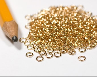 26g 2.0 mm ID 2.9mm OD gold filled jump rings 26g2.00 goldfill jumprings 14k goldfilled