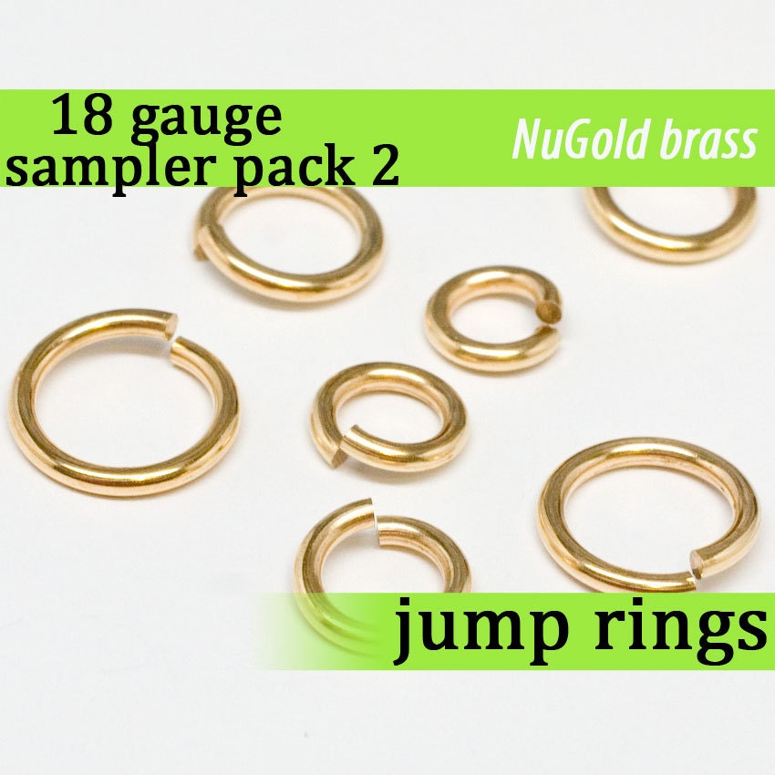 18g Brass Sampler Pack 1 - 105 Pc Jump Ring Assortment - Etsy