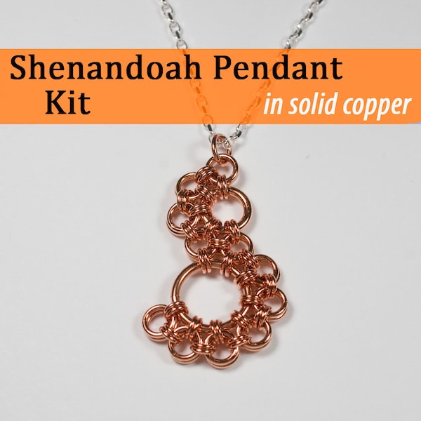 Shenandoah Pendant Chainmaille Kit in Copper