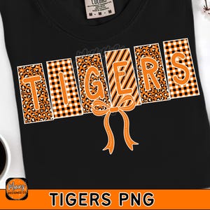 Tigers png tiger team shirt png tigers mom Tigers mascot Png trendy doodle mascot png design school spirit png checkered mascot sublimation