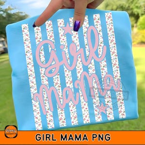 Ragazza a righe mamma PNG, Fiori rosa graziosi nonna mamma PNG, Scrittura floreale retrò mamma ragazza PNG, Festa della mamma mamma PNG, Download digitale