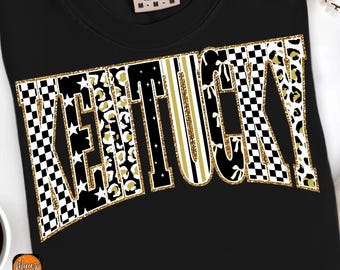 Kentucky universitario (Png), Kentucky (Png), Kentucky con estampado de leopardo y guepardo (Png), lazo coquette Kenctucky (sublimación), lazo Kentucky de moda (Png)
