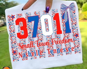Custom Small Town Freedom Png,Personalized City Patriotic Design,Custom Zip Code Png,Striped Coquette 4th july png floral Memorial day png