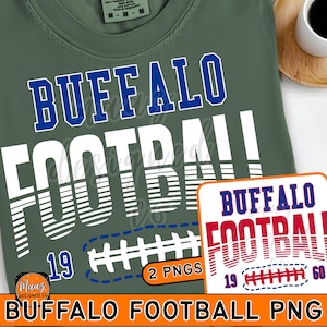 Buffalo football png regalo per i fan del football buffalo amante del football giornata di gioco stagione calcistica png design a sublimazione design sportivo buffalo