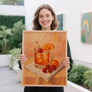 Cherry and Cocktail Artistry,Printable Wall Ar,Favorite Drink,Cocktail Cart Decor,Trendy Home Wall Artt,Gift for Housewarming