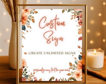 Enseigne personnalisée pour baby shower de petite citrouille, enseigne de baby shower citrouille, modèle, enseigne personnalisée de baby shower de citrouille, décorations de baby shower de citrouille