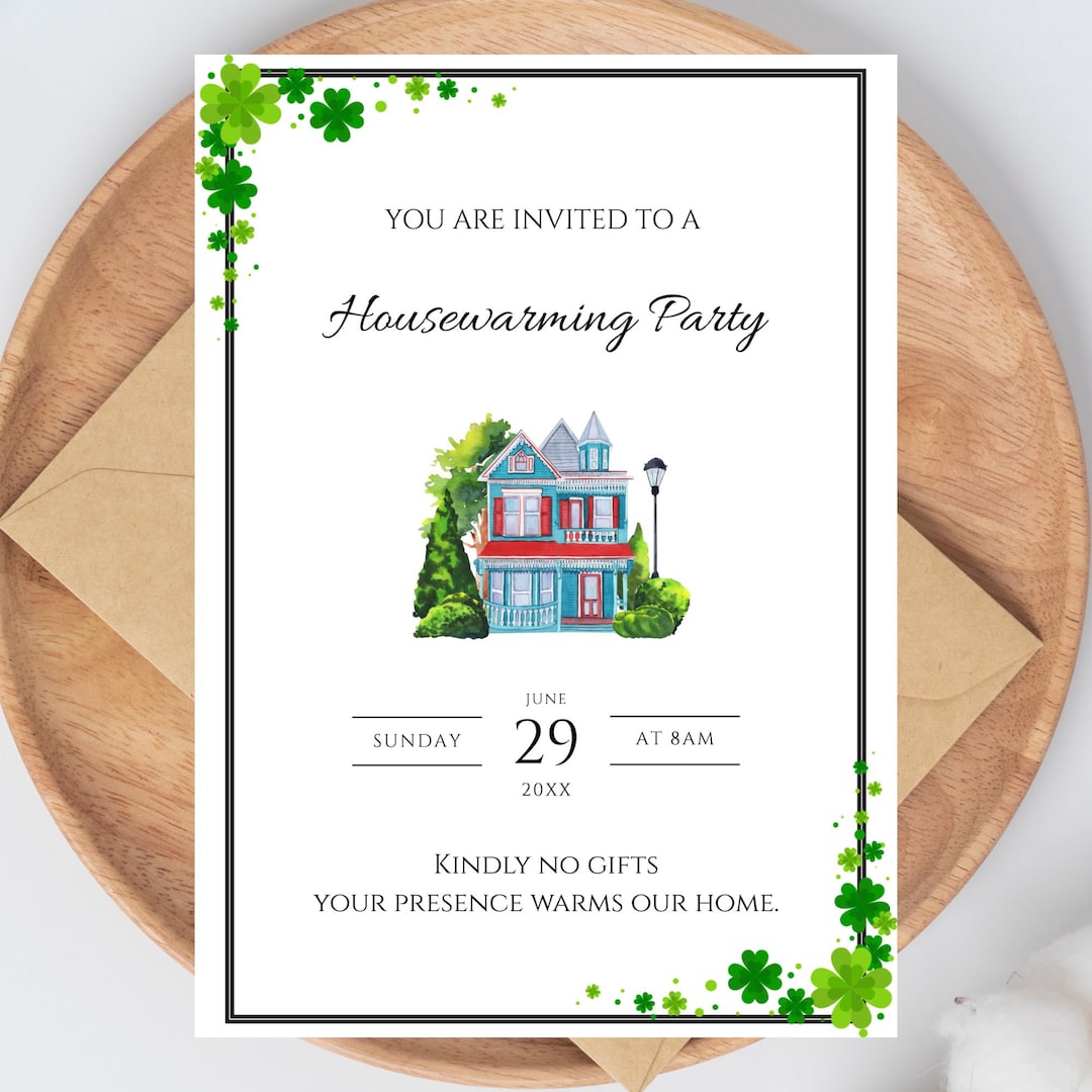 Editable House Warming Invitation, House Warming Party, Canva Template ...