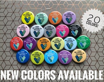 Everyone I Got Vaccinated Recipient Notification Encouraged Public Health Pin Back Button Badges Round Lucky Badge Button Pins for Mens and Womens Brooches