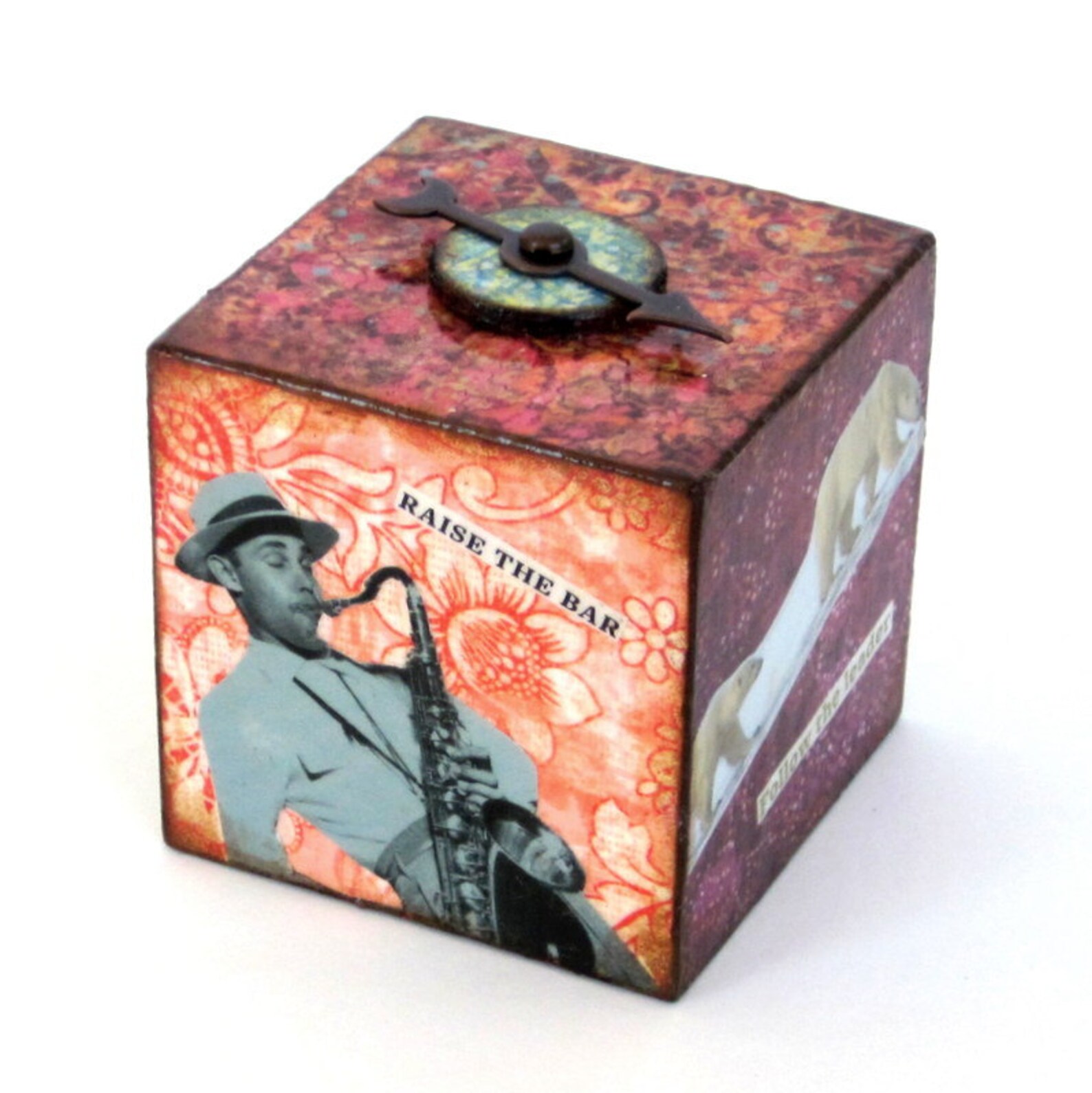 Teachers Gift Desk Accessory Decoupaged Word Block Humorous Etsy