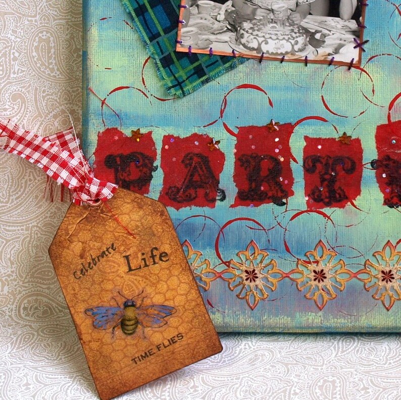 Mixed Media Art Collage Original Mixed Media 1950s Photo Etsy