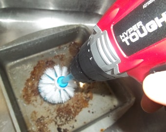 1 (New) Repurposed Rounded Brush Drill Attachment Scrub Brush
