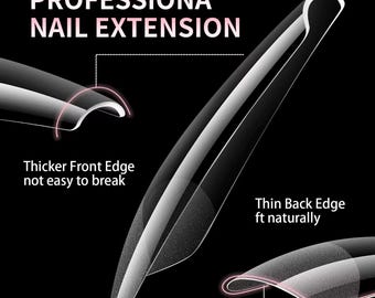Almond Soft Gel Nail Tips: Full Cover Extensions (240 Pieces)