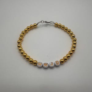 WWJD Gold Stacker Bracelet