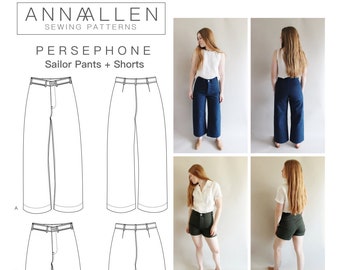 Persephone Pants and Shorts - PDF Sewing Pattern Sizes 0-20