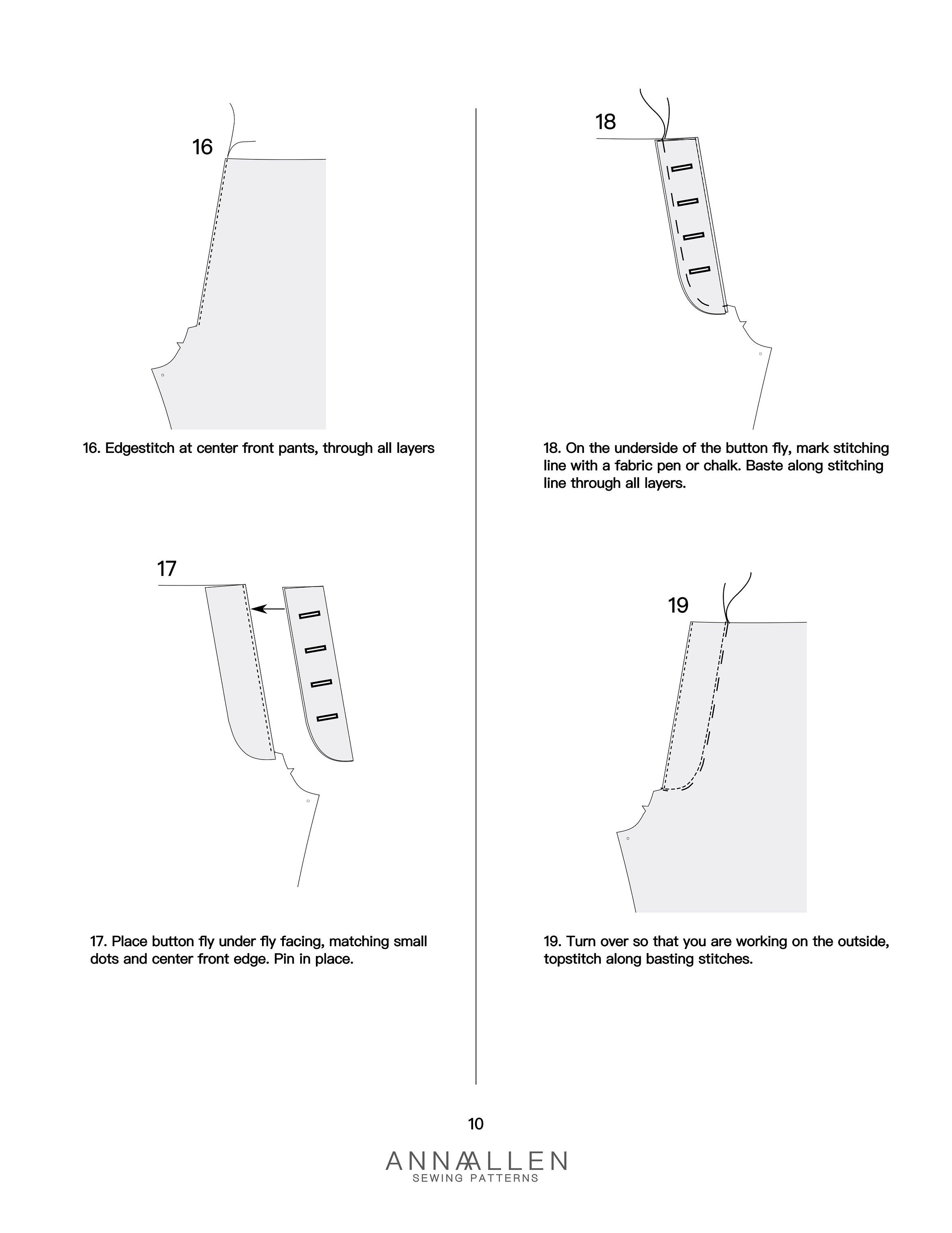 Philippa Pants PDF Sewing Pattern Sizes 00-22 -  Canada