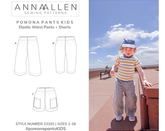 Pomona Pants KIDS - PDF Sewing Pattern Sizes 1-16