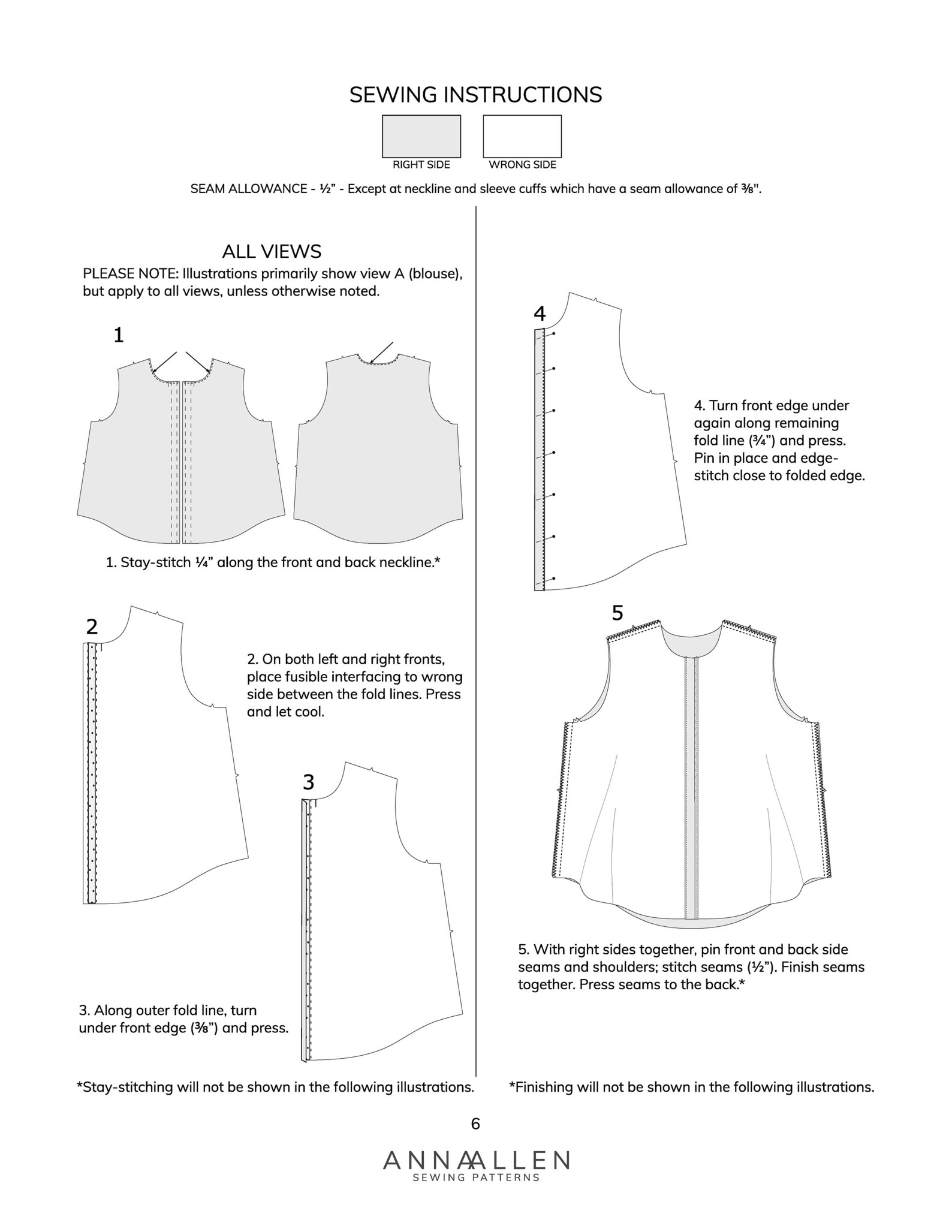 Anthea Blouse Dress PDF Sewing Pattern Sizes 0022 Etsy Australia