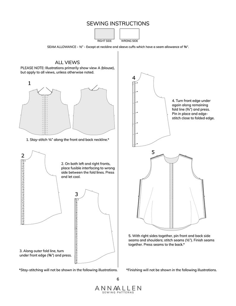 Anthea Blouse Dress PDF Sewing Pattern Sizes 00-22 image 4