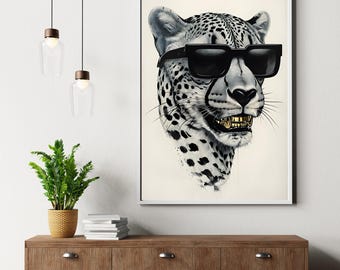Unique Cheetah Digital Wall Art - Download & Print - Animal Lovers